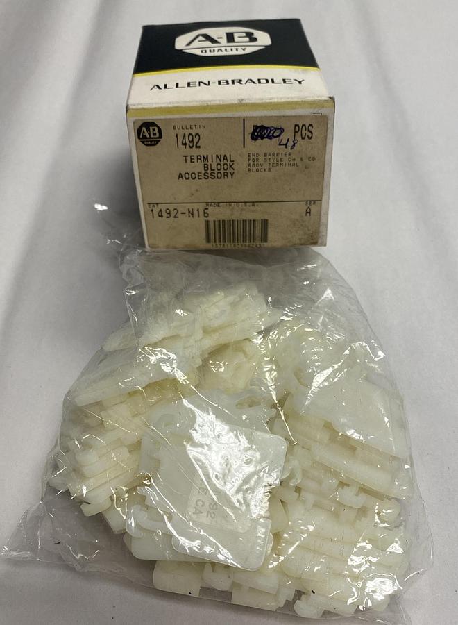 Allen-Bradley,1492-N16,Terminal Block End Barrier Box of 48 NOS