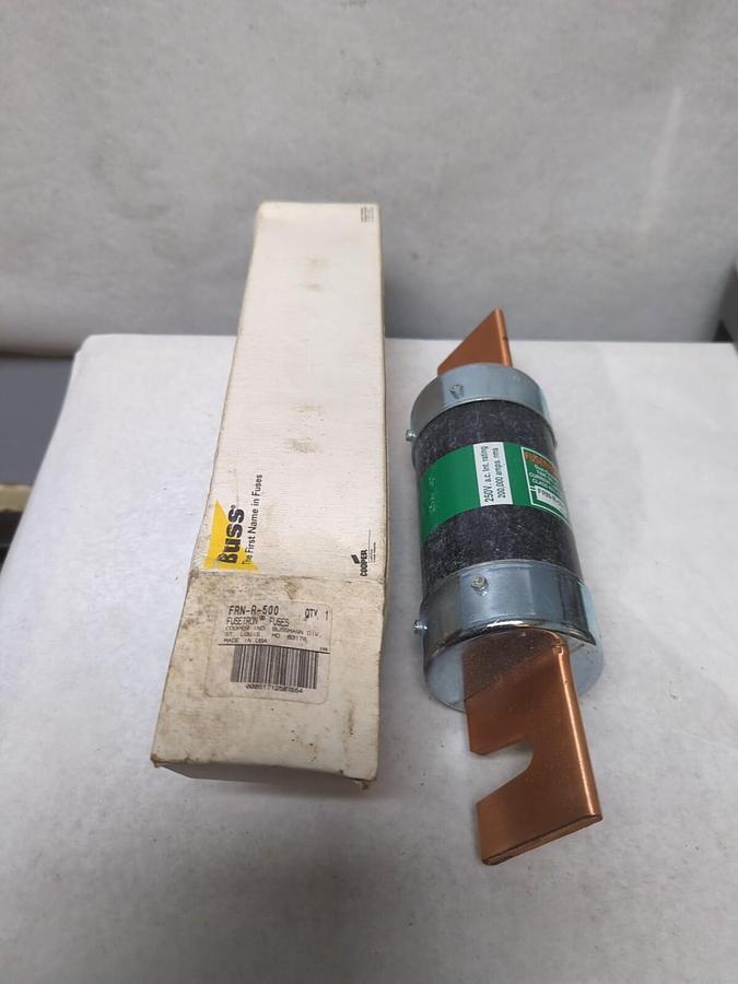 COOPER BUSSMANN,FRN-R-500,FUSETRON 500 AMP FUSE NOS