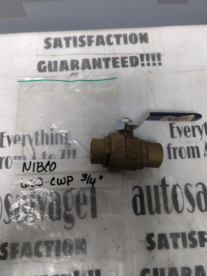 NIBCO,600-CWP,3/4 INCH BRONZE VALVE NOS