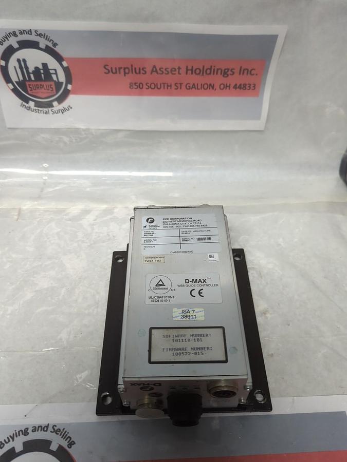 Used FIFE,200926-001,D-MAX WEB GUIDE CONTROLLER SOFT:101110-101 FIRM:100522-015 USED