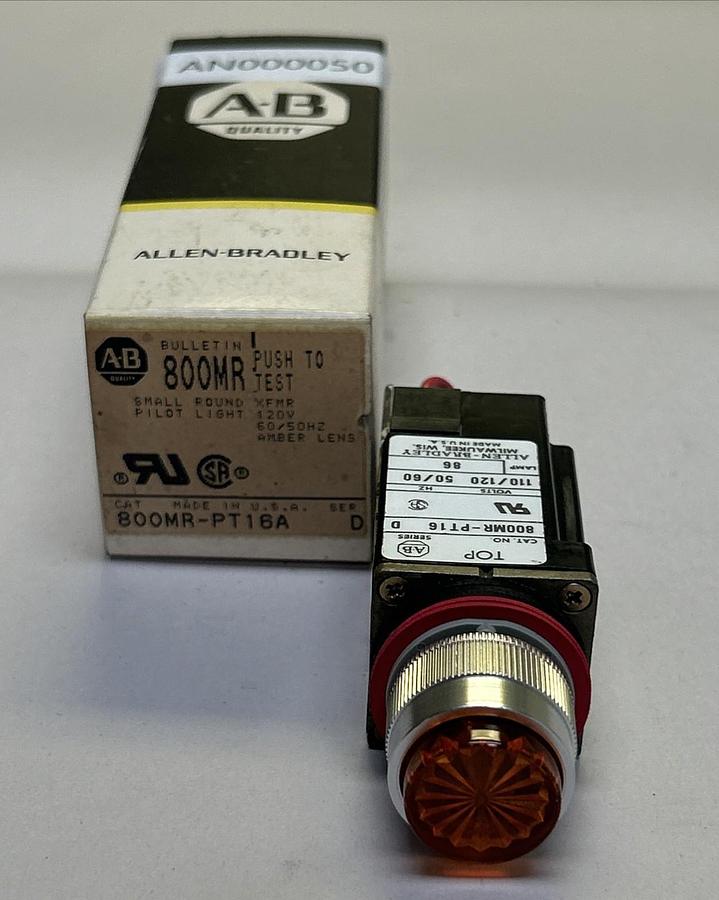 ALLEN-BRADLEY,800MR-PT16A,SMALL PILOT LIGHT AMBER LENS