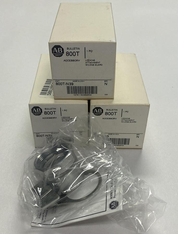 ALLEN BRADLEY,800T-N39,SER N PUSH BUTTON LOCKING ATTACHMENT LOT OF 3 NEW