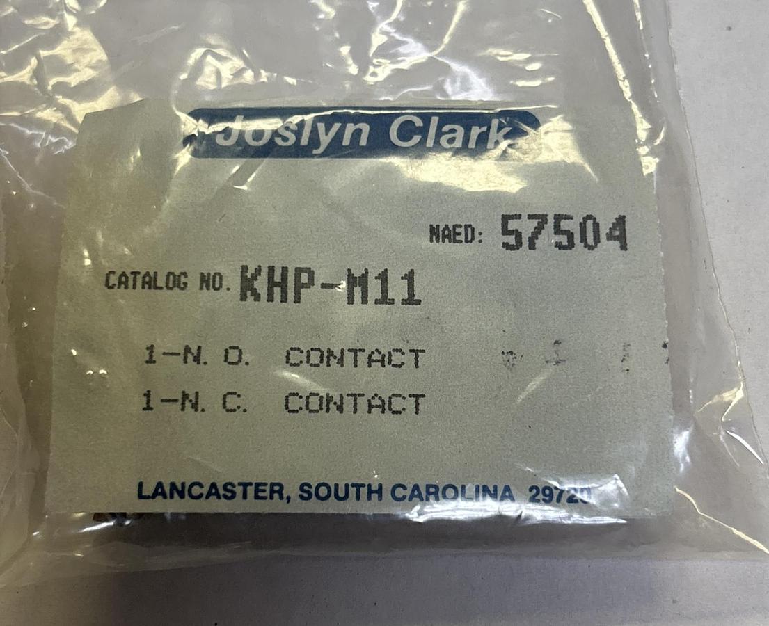 Used JOSLYN CLARK,KHP-M11,AUXILIARY CONTACT NEW