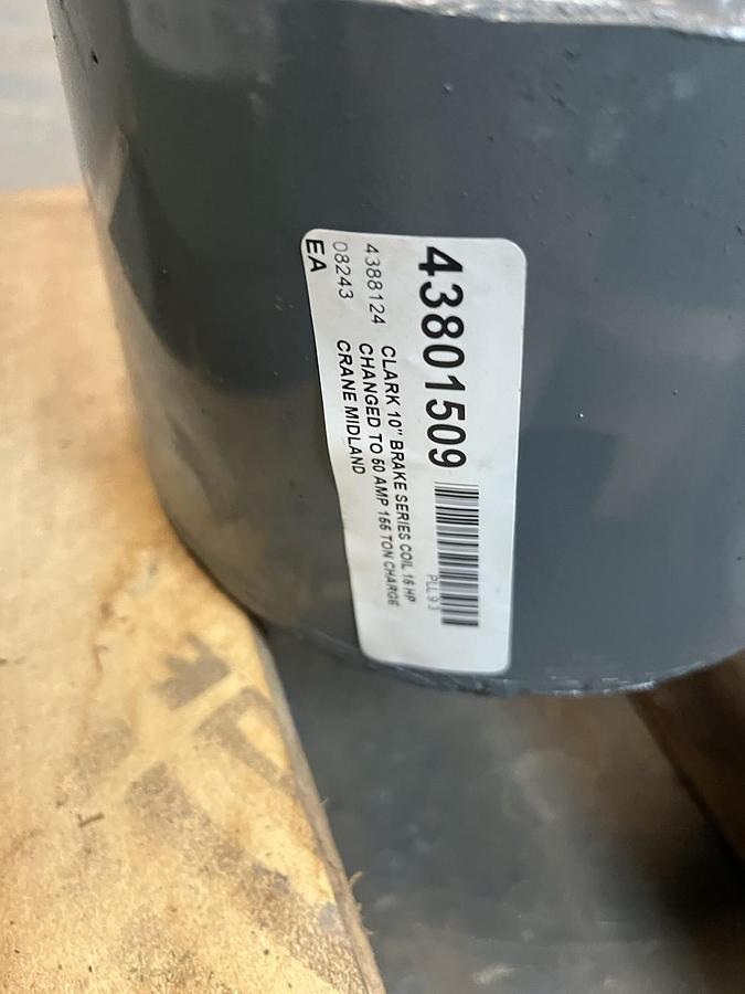 Used CLARK,B106,CRANE BRAKE DC SERIES COIL SIZE 10 230VDC 50A