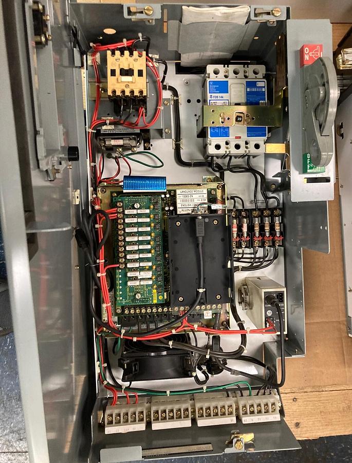 Used Allen-Bradley,2100 2163N,25 Inch VFD MCC BUCKET 5Hp 8.4A 480V 60Hz