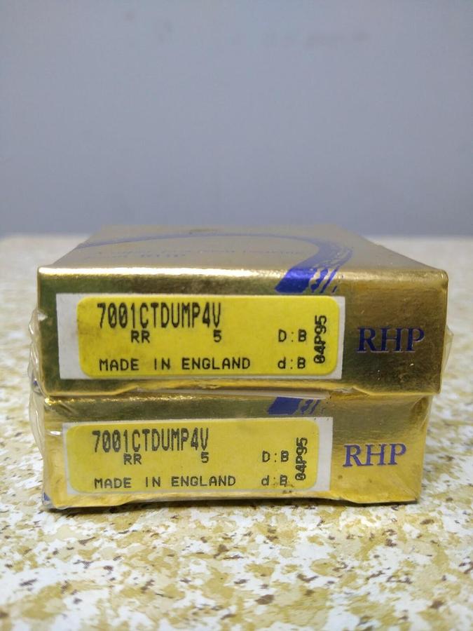 Used RHP,7001CTDUMP4V ,Super Precision Bearing Set of 2 NOS
