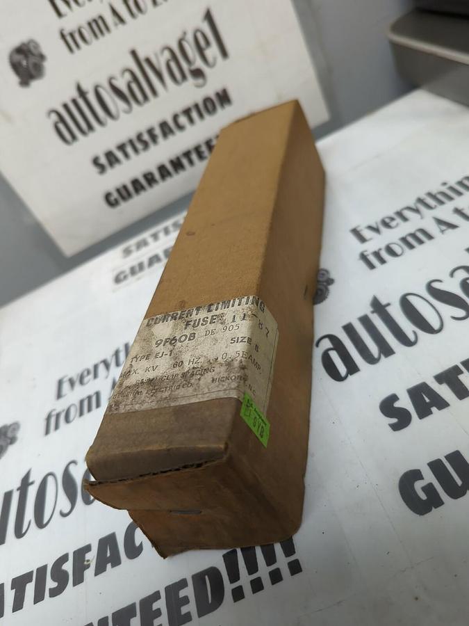 Used GENERAL ELECTRIC,9F60BDE905,TYPE EJ-1 SIZE B CURRENT LIMITING FUSE NEW