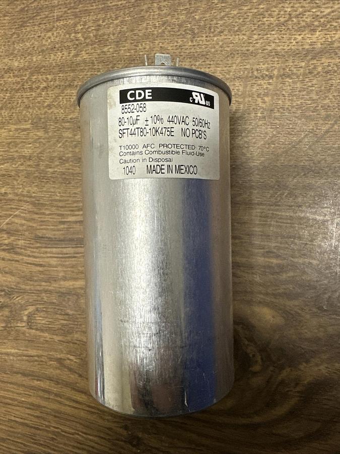 CDE,8552-058,Capacitor 80/10 MFD 440V