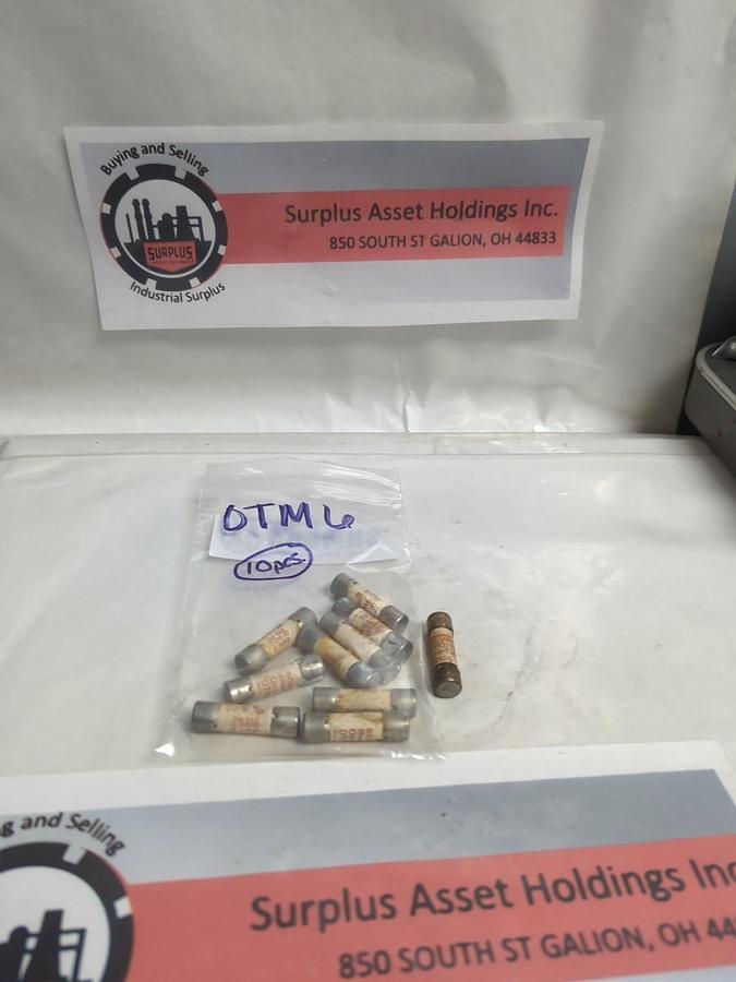 Used FERRAZ SHAWMUT,OTM6,ONE-TIME 6 AMP FUSE LOT OF 10 PRE-OWNED