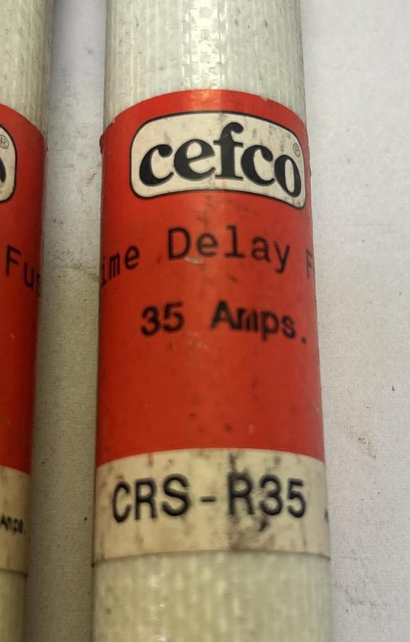 Used CEFCO,CRS-R35,TIME DELAY FUSE 35A 600V LOT OF 5