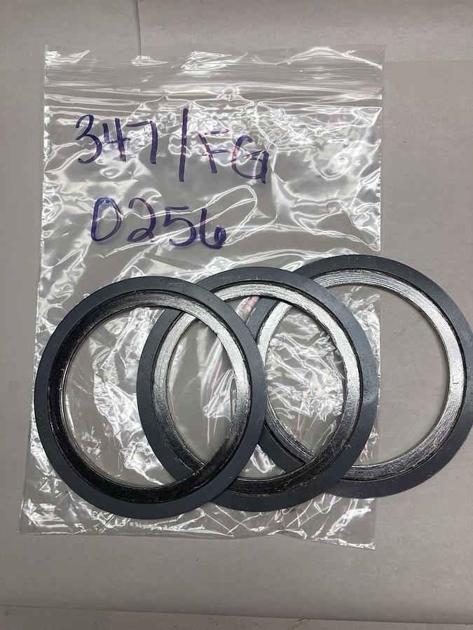 Teadit,347/FG 0256,4 Inch Spiral Round Gasket LOT OF 3