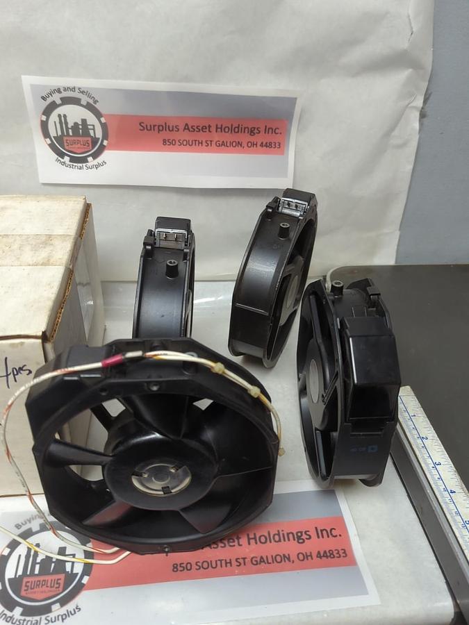 Used ETRI,MODEL 148VK,THERMO PROTECTED FAN 208-240V 50/60HZ 35/33V 200/170mA LOT OF 4