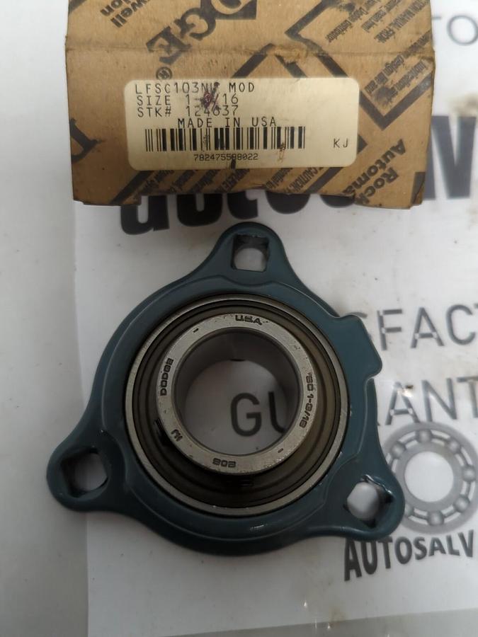 DODGE,124637,3-BOLT MOUNT FLANGE BEARING 1-3/16 IN BORE LFSC103NI MOD NOS