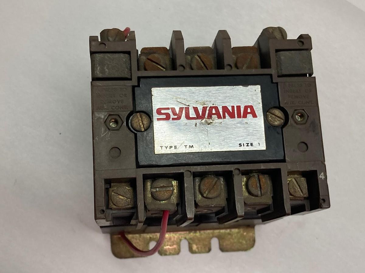 Used Sylvania,T77U031,Type TM Size 1 Motor Starter 27A