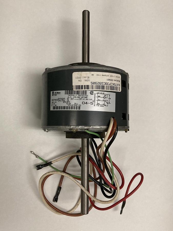 Used General Electric,5KCP39C6,1/10 HP Blower Motor 1075 RPM 115 Volts  60 HZ