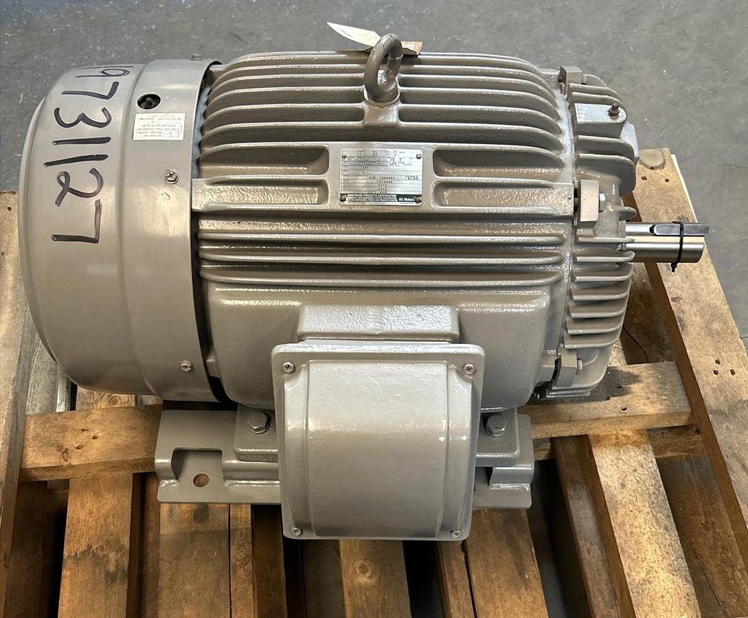 Used HOMEWOOD WESTINGHOUSE,TCFC,AC MOTOR 30HP 3PH 1175RPM 440V 326TZ/405S