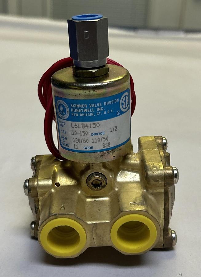 SKINNER VALVE,L6LB4150,SOLENOID VALVE 10-150 PSI NOS