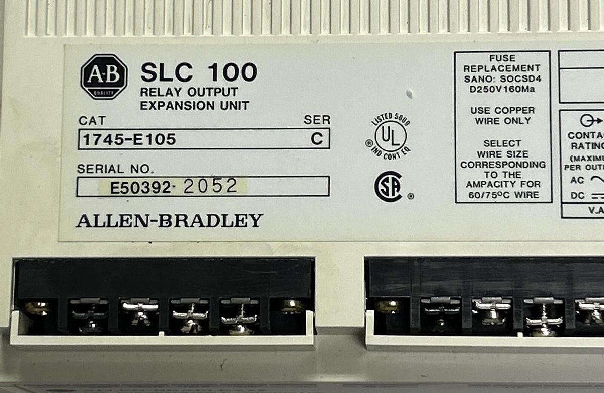 Used ALLEN BRADLEY,,1745-E105,SER C RELAY OUTPUT EXPANSION MODULE