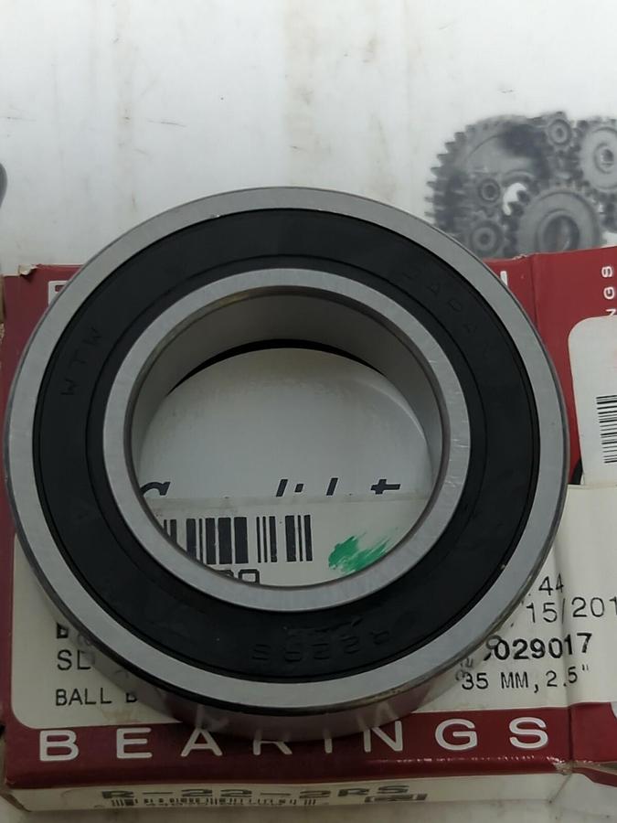 CONSOLIDATED,R-22-2RS,BALL BEARING 1-3/8 IN ID X 2-1/2 IN OD NOS