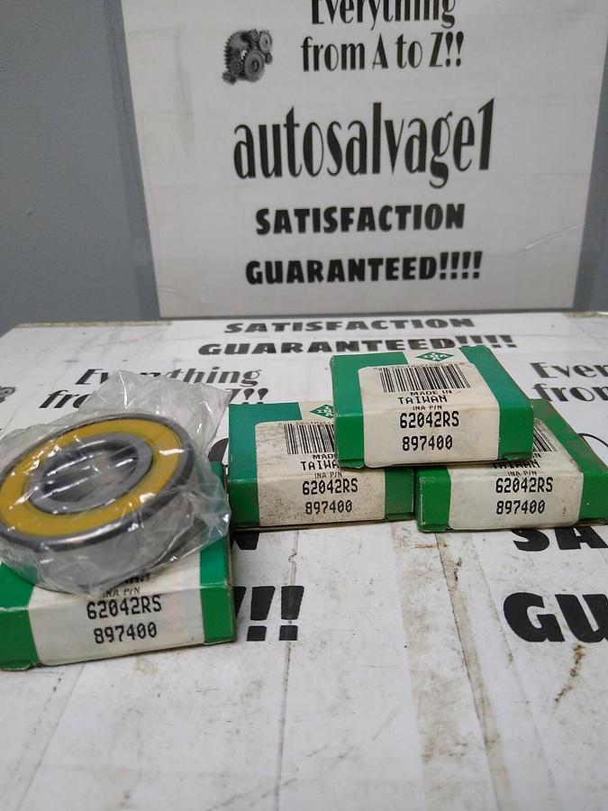 Used INA,62042RS,Sigle Row Ball Bearing Lot of 4 NOS
