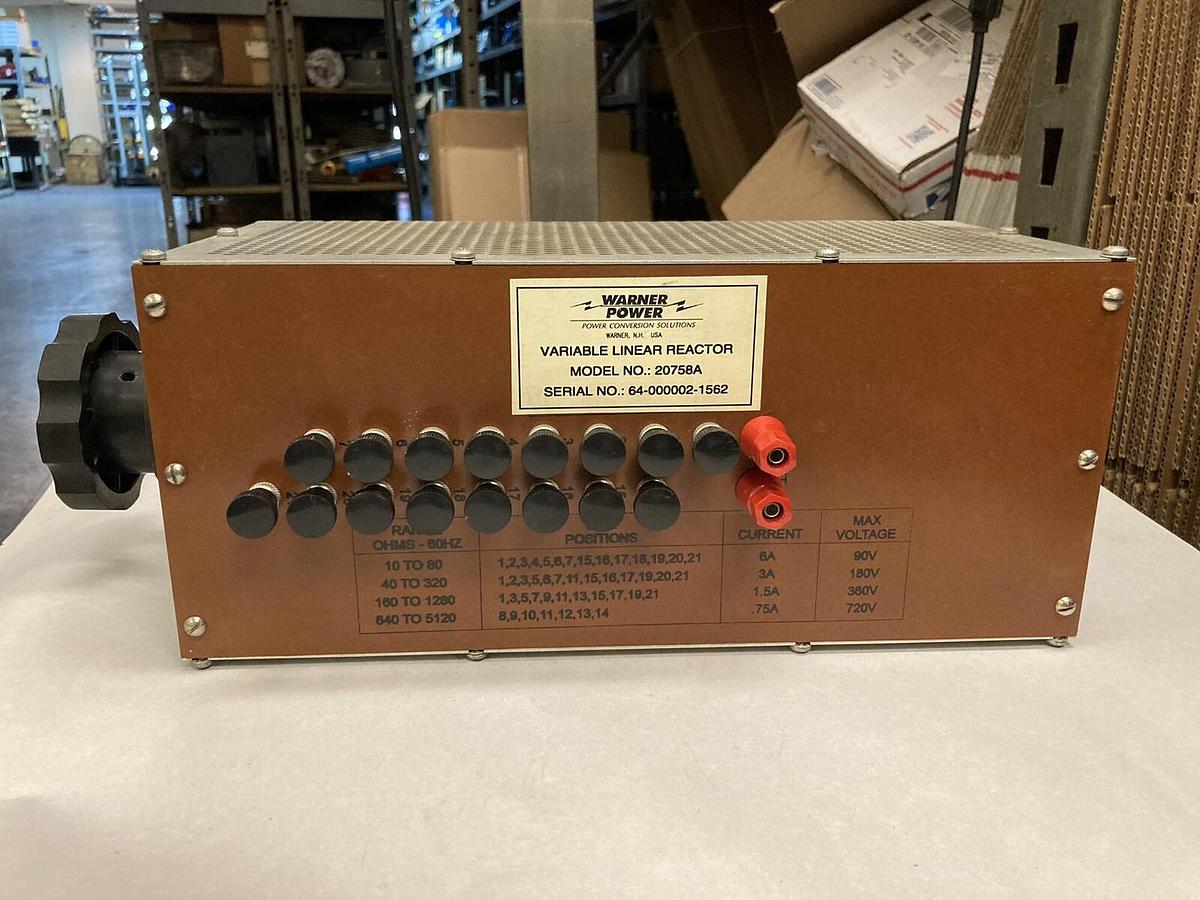 Used WPI Power Systems,20758A,Variable Line Reactor