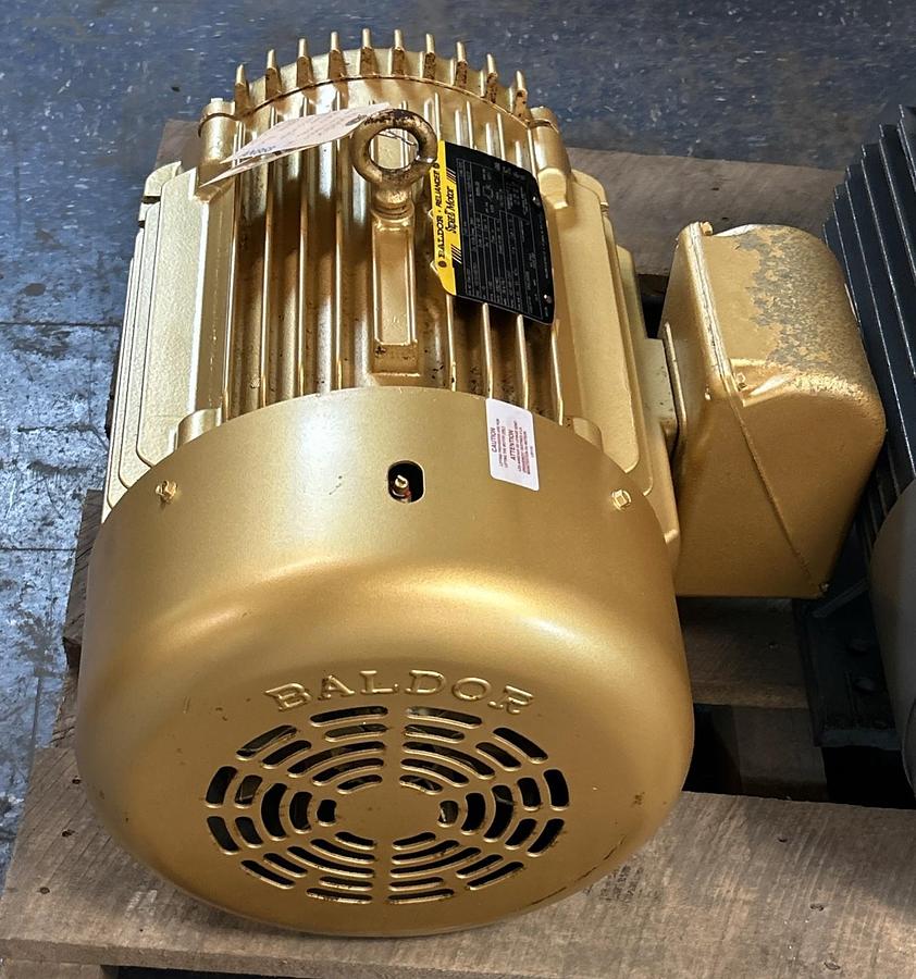 Used BALDOR,EM4100T,SUPER-E MOTOR 15HP 1180RPM 230/460V 3PH 284T FRAME