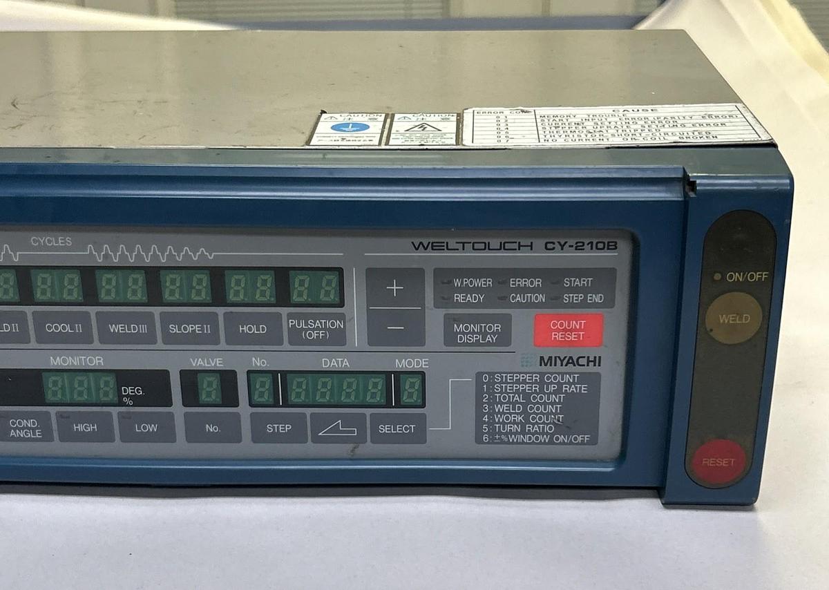 Used MIYACHI,CY-210B,DISPLAY KEYBOARD WELD CONTROLLER