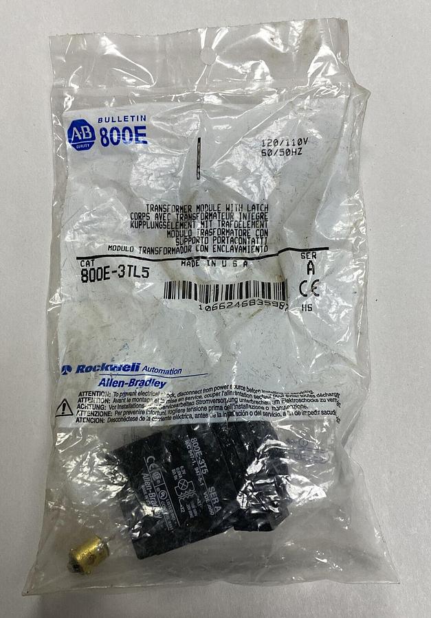 Used ALLEN BRADLEY,800E-3TL5,SER A TRANSFORMER MODULE NOS