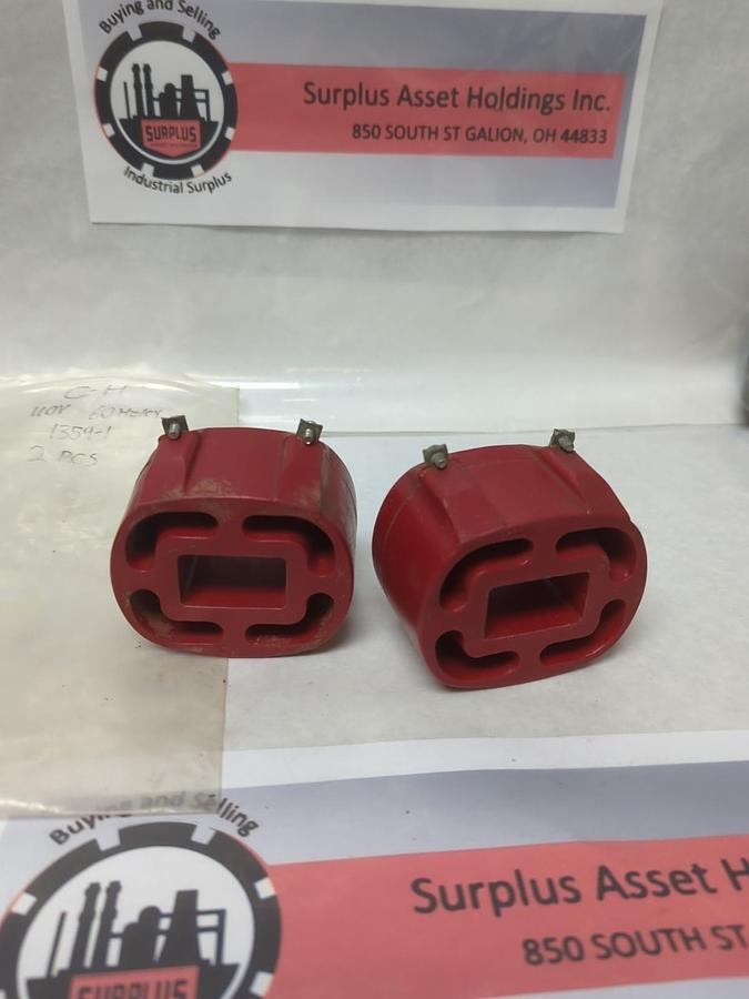 Used CUTLER-HAMMER,1359-1,COIL 110V 60HZ/CY LOT OF 2 PRE-OWNED