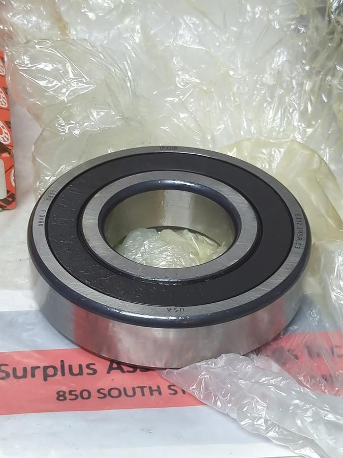 FAG,6312 2RSR C3,RUBBER SEALED DEEP GROOVE BALL BEARING 60MM BORE NOS