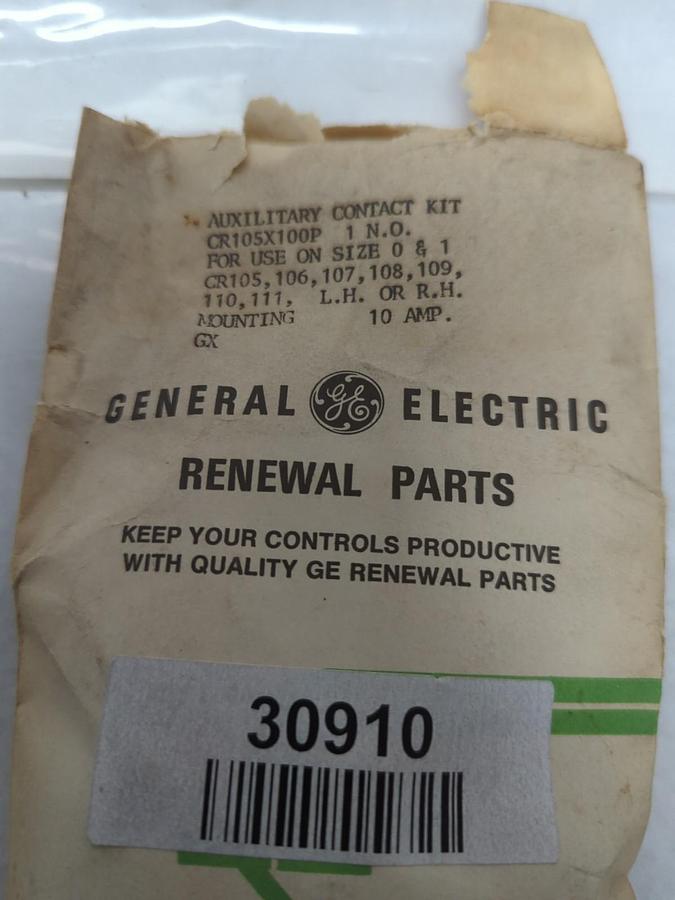 GENERAL ELECTRIC,CR105X100P,AUXILIARY CONTACT KIT 10 AMP NOS