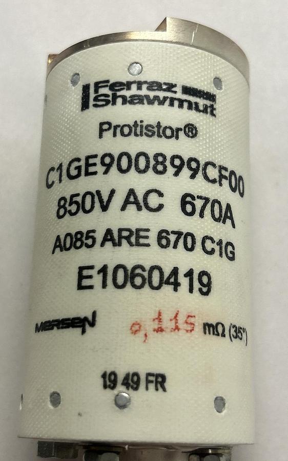 MERSEN FERRAZ SHAWMUT,C1GE900899CF00,FUSE LINK 670A 850V NOS