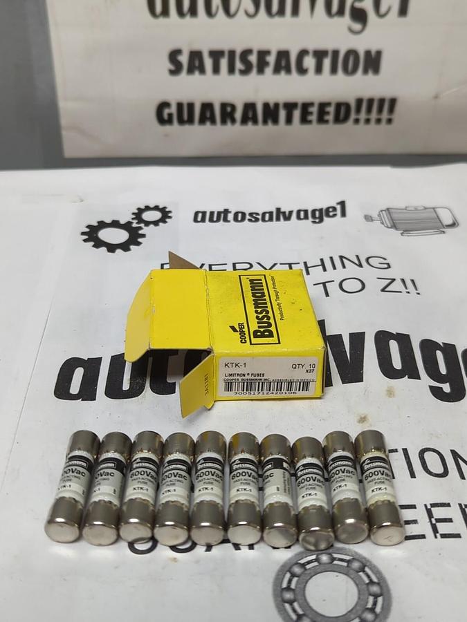 COOPER BUSSMANN,KTK-1,LIMITRON 1 AMP FUSES BOX OF 10 NEW