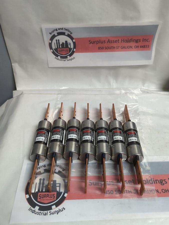 COOPER BUSSMANN,FRS-R-100,FUSETRON 100 AMP FUSE LOT OF 7 NOS