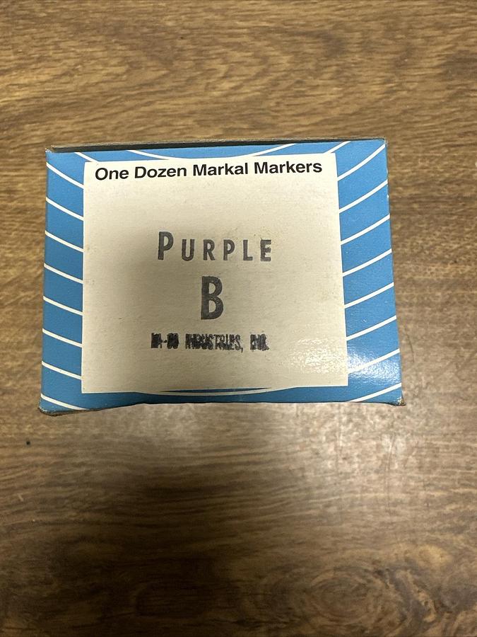 Used Markal Paintstik,80220-B,Purple Solid Marking Crayon Box of 12