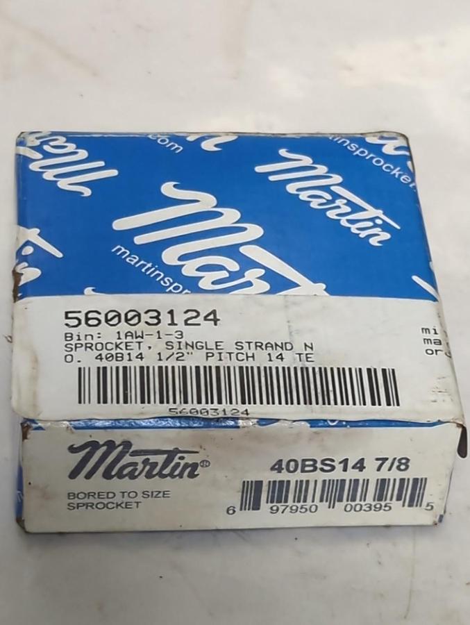 MARTIN,40BS14 7/8,BORED TO SIZE SPROCKET NOS