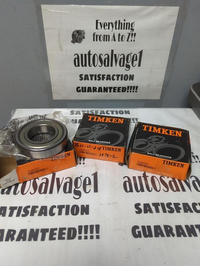TIMKEN,208KDD,RADIAL BEARING DOUBLE SHIELDED 40MM BORE LOT OF 3 NOS