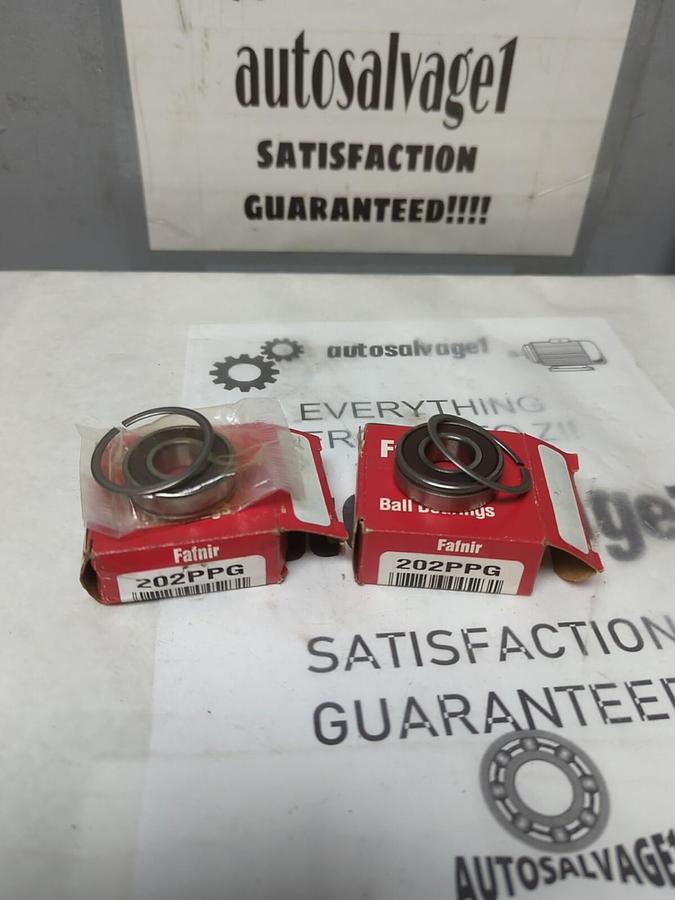FAFNIR,202PPG,ROLLER BEARING WITH SNAP RING LOT OF 2 NOS