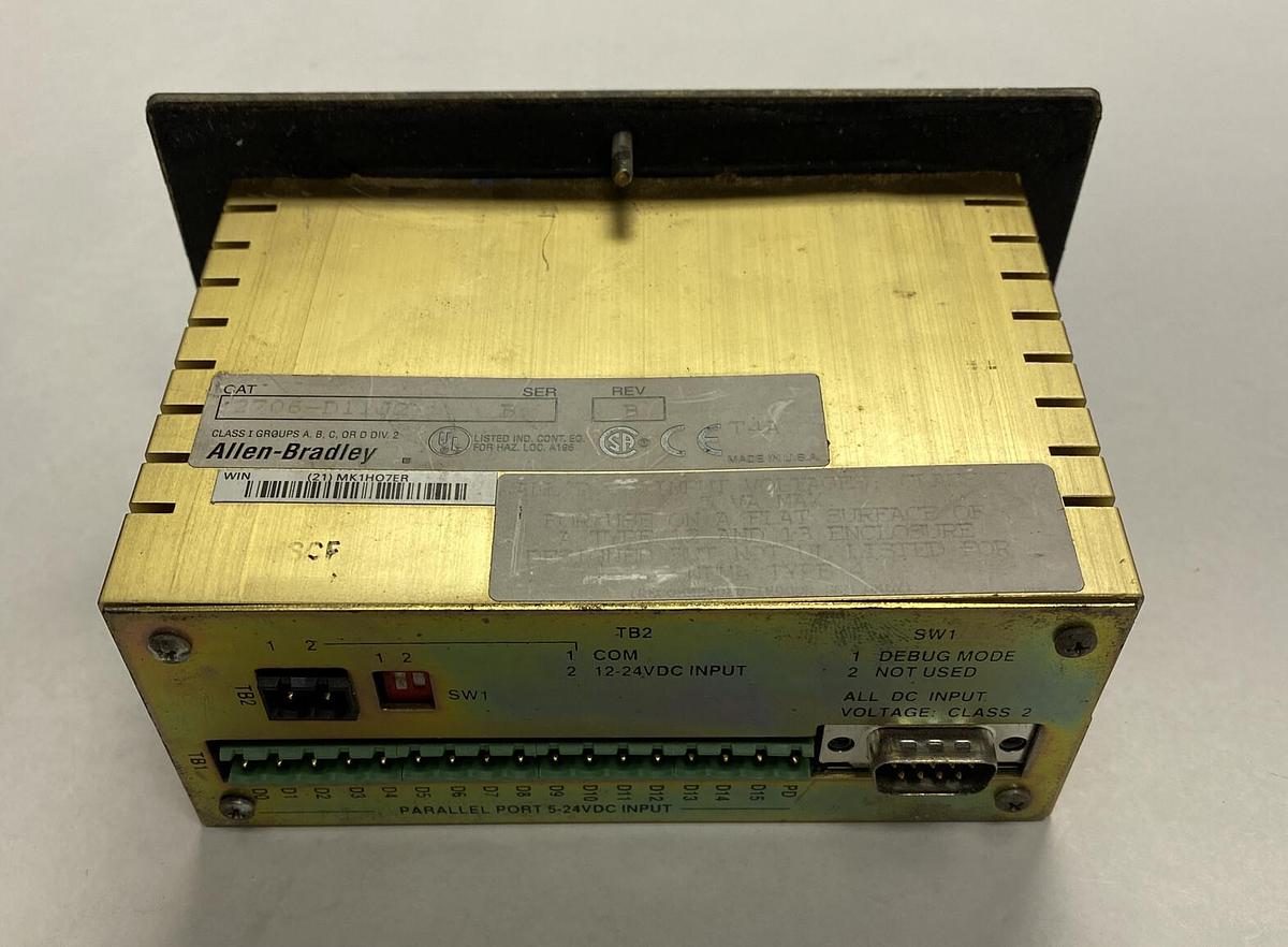 Used ALLEN BRADLEY,2706-D11J2,SER B DATALINER OPERATOR INTERFACE