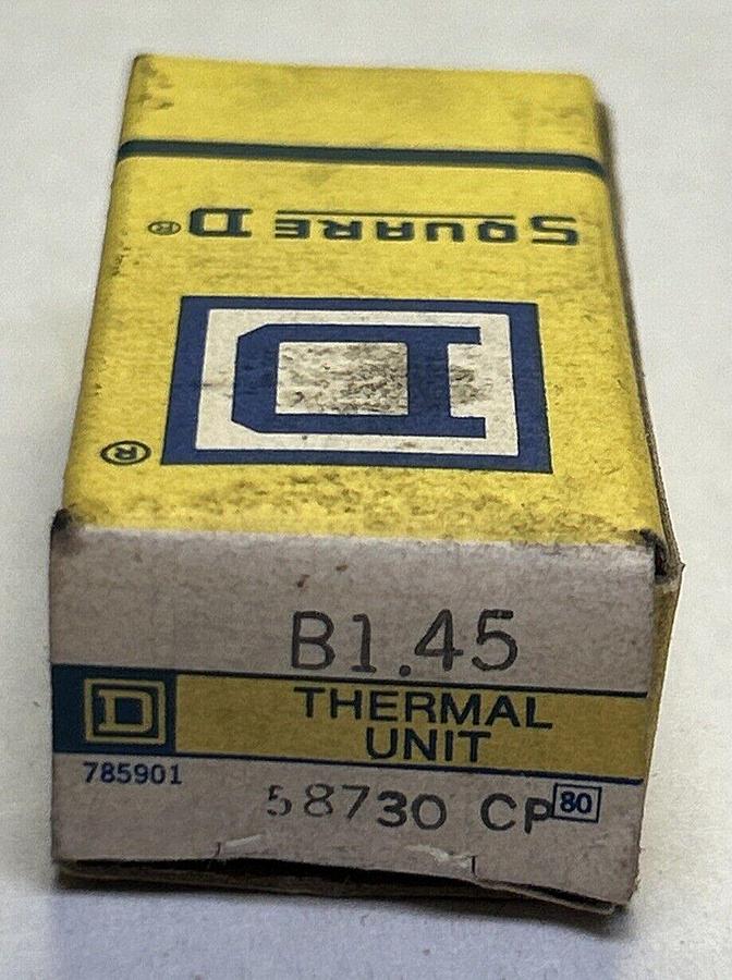 Used SQUARE D,B1.45,THERMAL OVERLOAD HEATING ELEMENT NEW