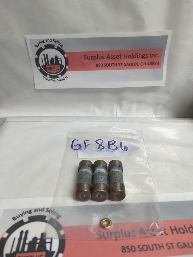 Used GE,GF8B6,CLF FUSE 6 AMP LOT OF 3 PRE-OWNED