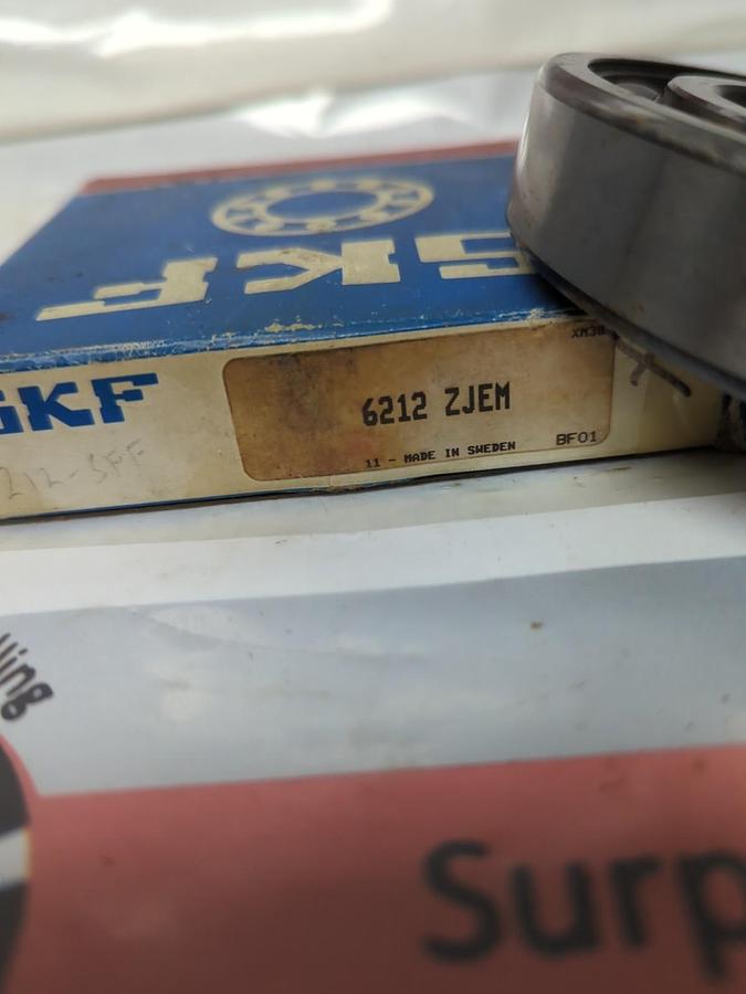 SKF,6212 ZJEM,SINGLE METAL SEAL 60X110X22 MM NOS