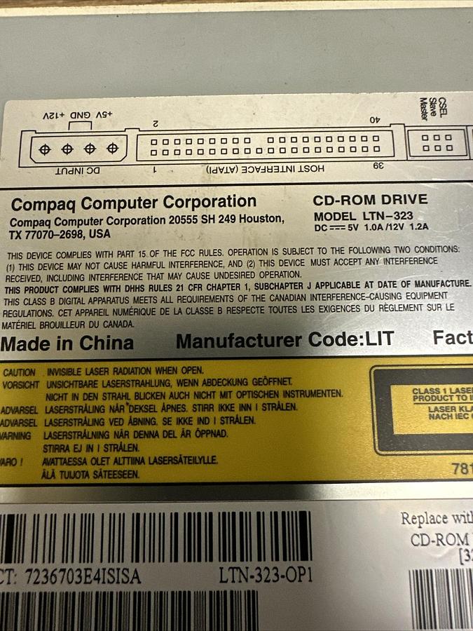 Used Compaq,LTN-323,CD-ROM Drive