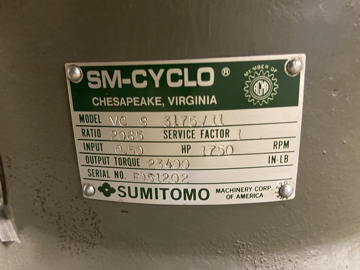 Sumitomo,SM-CycloVC-S-3175/11,Ratio 2065:1 23400 Input 1/2Hp 1750 RPM GEAR DRIVE