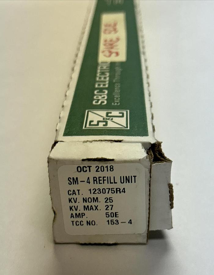 Used S&C ELECTRIC,123075R4,SM-4 FUSE REFILL 50EA 25KV NEW
