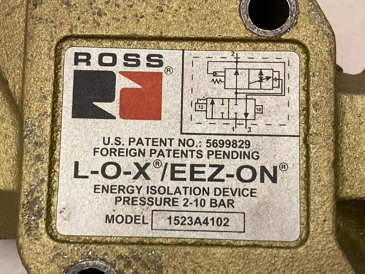 Used Ross,1523A4102,Energy Isolation Device L-O-X/EEZ-ON Pressure 2-10 Bar