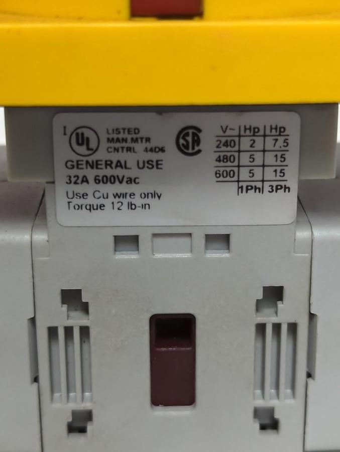 Used ALLEN BRADLEY,194E-E32-1753,SERIES B DISCONNECT SWITCH 32A 600VAC PRE-OWNED