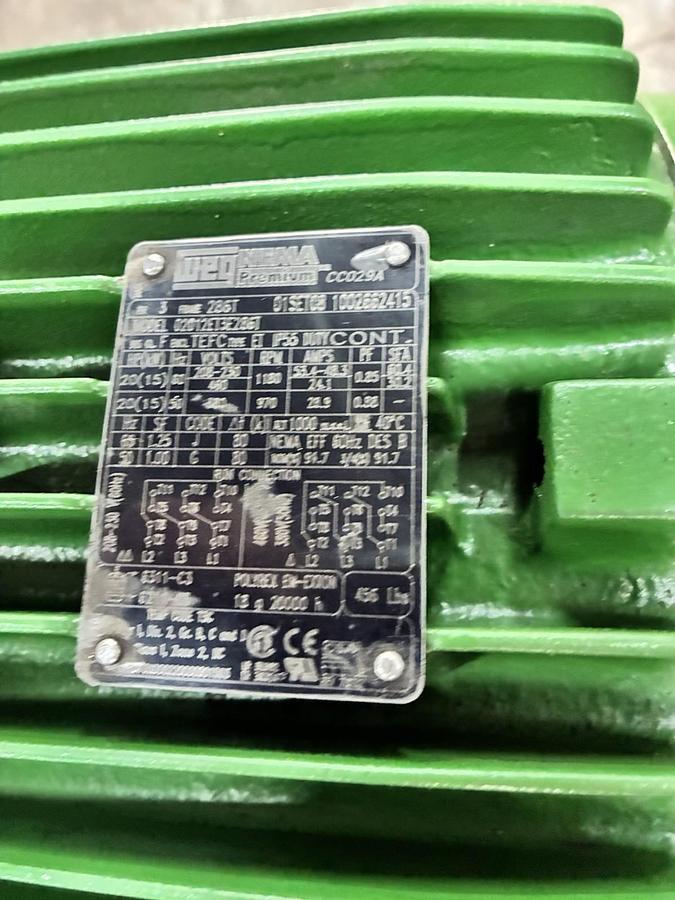 WEG,02012ET3E286T,AC MOTOR 20HP 1180RPM 3PH 286T