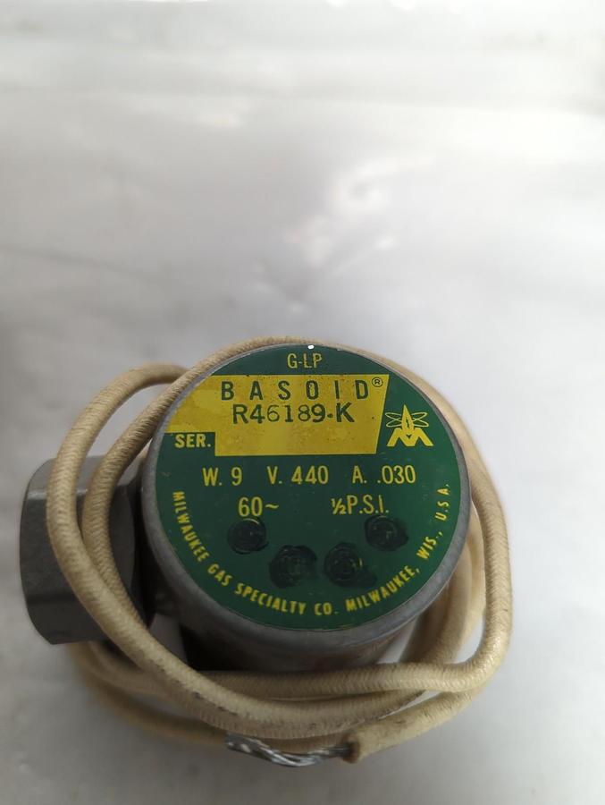 BASO,R46189-K,BASOID COIL REPLACEMENT 440V .030A 9W G-LP 1/2PSI NOS