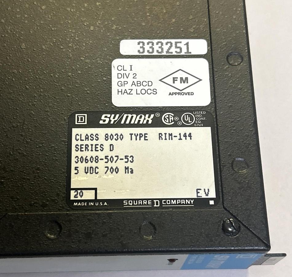 Used SQUARE D,8030-RIM144,INPUT MODULE